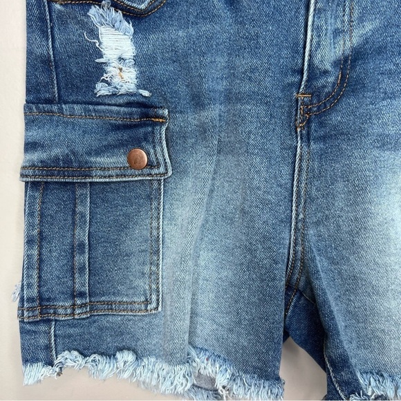AMERICAN Bazi Cargo Denim Jeans Shorts Size Medium - Picture 3 of 8